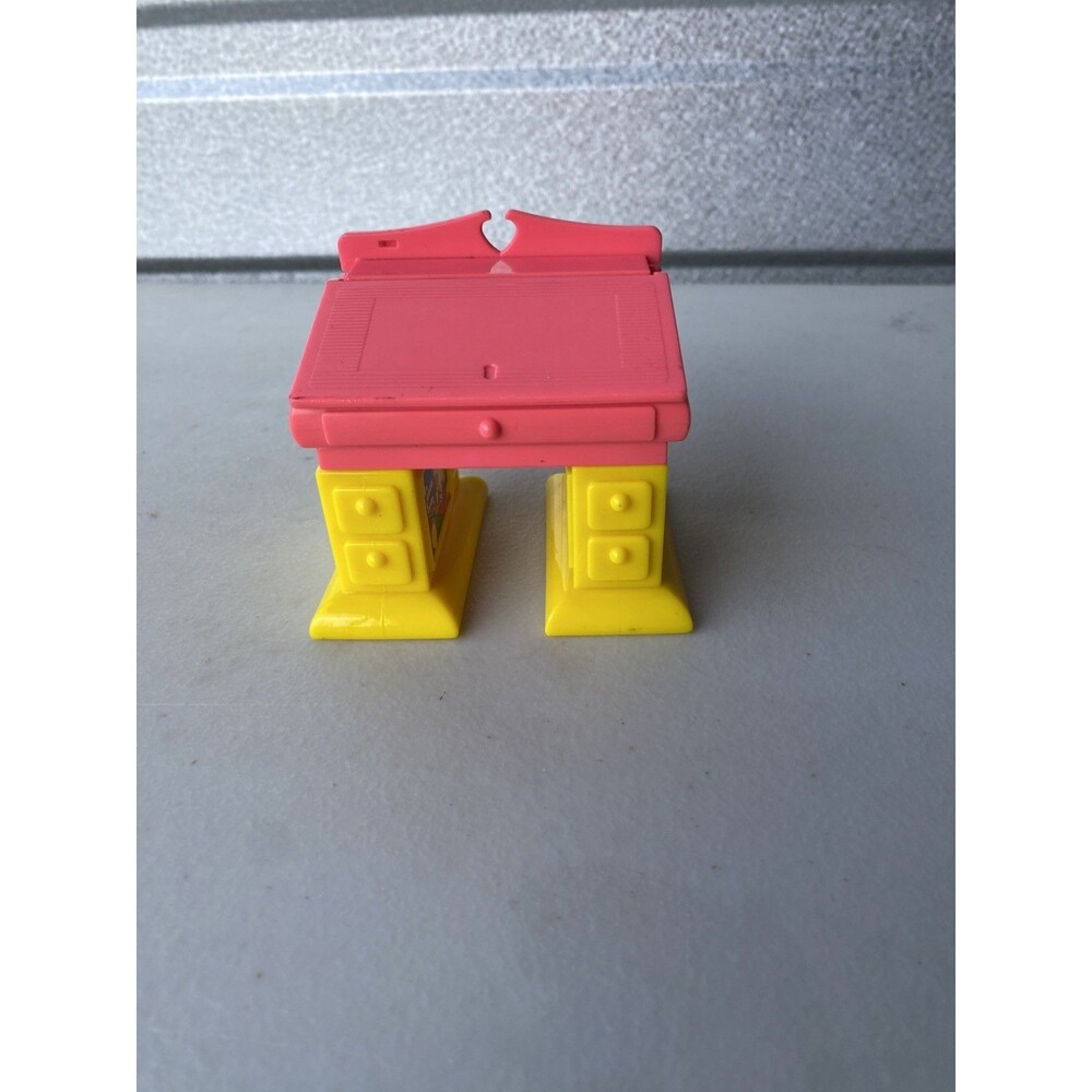 Vintage Kenner Wish World Kids File N Smile Desk Keyboard 1987 Pink Yellow